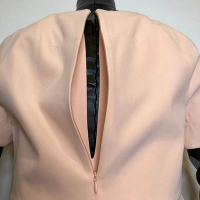 Pre-owned Balenciaga Silk Mid-length Dress In Beige