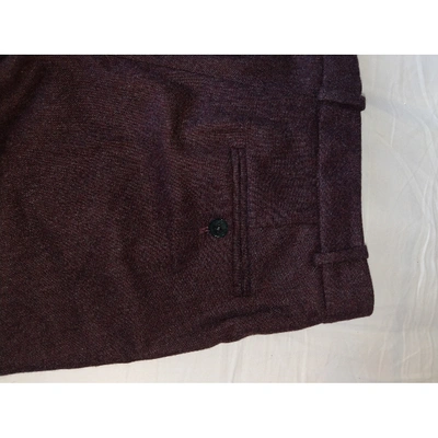 Pre-owned Jigsaw Wool Straight Pants In Purple