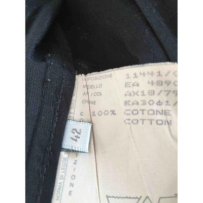 Pre-owned Alexander Mcqueen Black Cotton Coat