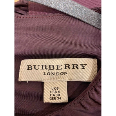 Pre-owned Burberry Mid-length Dress In Burgundy