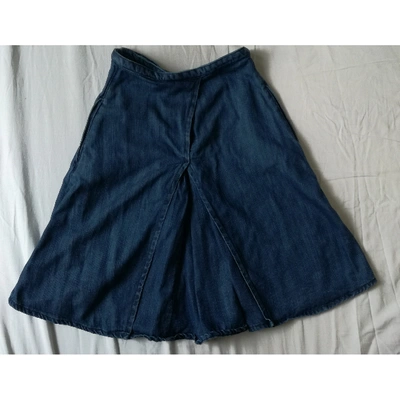 Pre-owned Joseph Mid-length Skirt In Blue