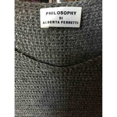 Pre-owned Philosophy Di Alberta Ferretti Wool Dress In Grey