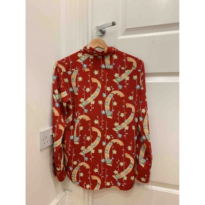 Pre-owned Saint Laurent Red Polyester Top