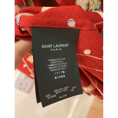 Pre-owned Saint Laurent Red Polyester Top