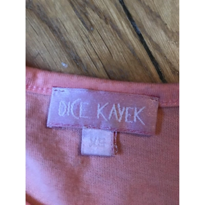 Pre-owned Dice Kayek Orange Cotton Top