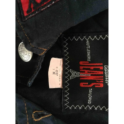 Pre-owned Jean Paul Gaultier Biker Jacket In Navy