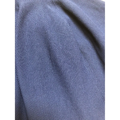 Pre-owned Alaïa Silk Mini Skirt In Blue