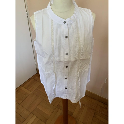 Pre-owned Vera Wang White Cotton Top