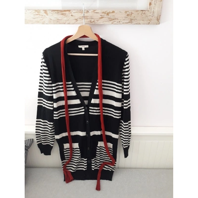 Pre-owned Kenzo Wool Cardi Coat In Black