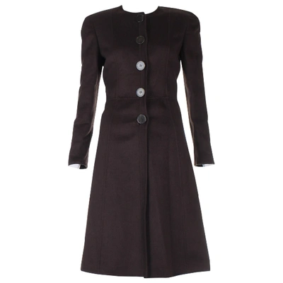 Pre-owned Valentino Wool Coat In Brown