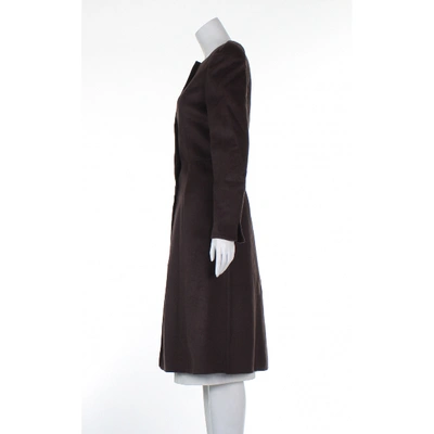 Pre-owned Valentino Wool Coat In Brown