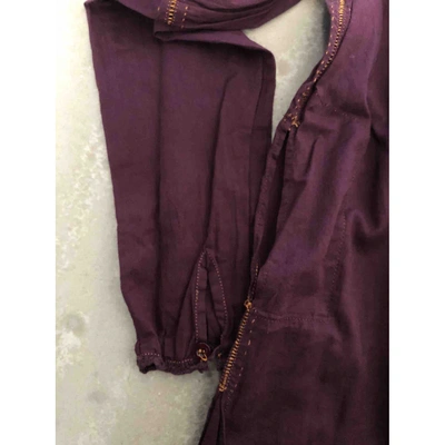 Pre-owned Antik Batik Burgundy Cotton Top