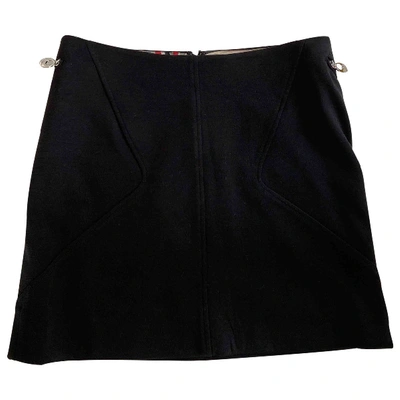Pre-owned Emilio Pucci Wool Mini Skirt In Black