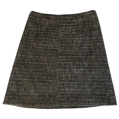 Pre-owned Hugo Boss Brown Cotton - Elasthane Skirt