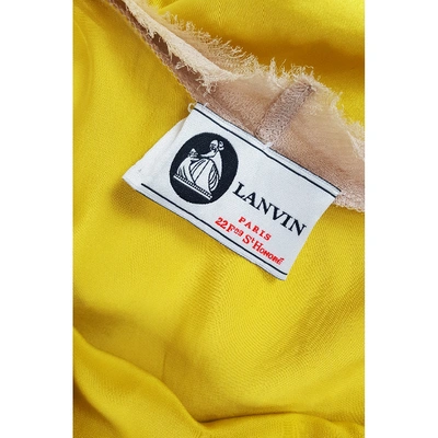 Pre-owned Lanvin Silk Mini Dress In Yellow