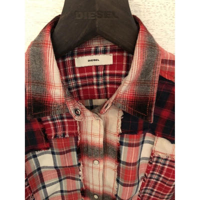Pre-owned Diesel Red Cotton  Top