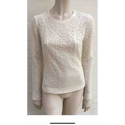 Pre-owned Chloé Lace Blouse In Ecru