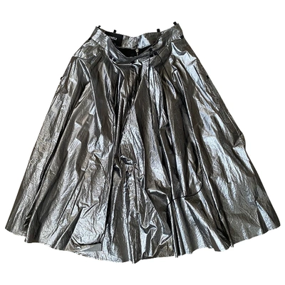 Pre-owned Yang Li Mid-length Skirt In Silver