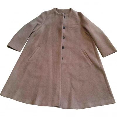 Pre-owned Jil Sander Wool Coat In Camel