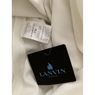 Pre-owned Lanvin Maxi Dress In White