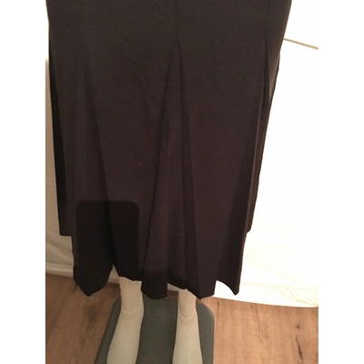 Pre-owned Prada Wool Mid-length Skirt In Brown