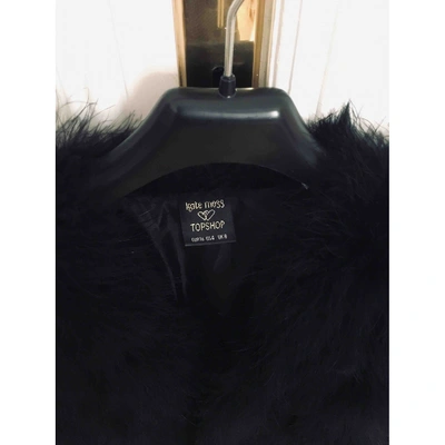 Pre-owned Topshop Tophop  Black Faux Fur Jacket