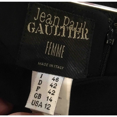 Pre-owned Jean Paul Gaultier Wool Trousers In Black
