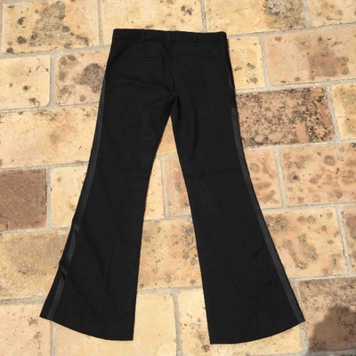 Pre-owned Balmain Black Wool Trousers