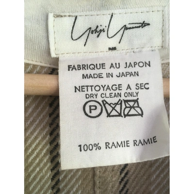 Pre-owned Yohji Yamamoto Linen Jacket In Beige