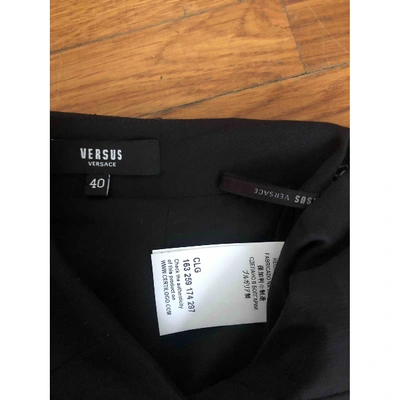 Pre-owned Versus Black Cotton - Elasthane Skirt