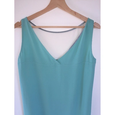 Pre-owned Costume National Turquoise Silk Dress