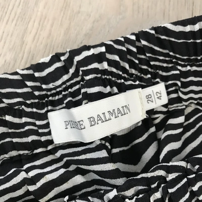 Pre-owned Pierre Balmain Silk Mini Short In Black