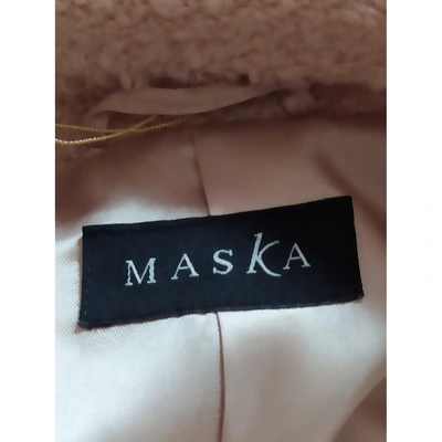 Pre-owned Maska Wool Coat In Beige