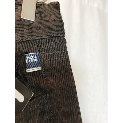 Pre-owned Jean Paul Gaultier Straight Jeans In Brown