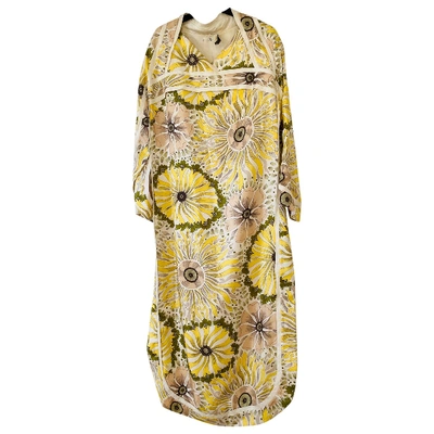 Pre-owned Loewe Yellow Silk Dress