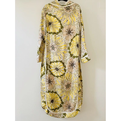 Pre-owned Loewe Yellow Silk Dress