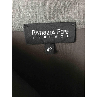 Pre-owned Patrizia Pepe Wool Mini Skirt In Grey