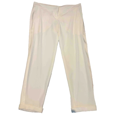 Pre-owned Balmain Straight Pants In White