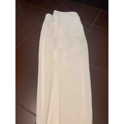 Pre-owned Balmain Straight Pants In White