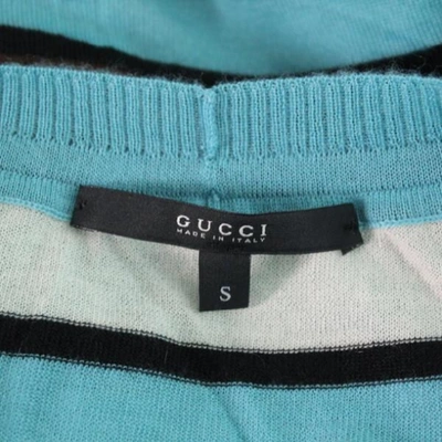 Pre-owned Gucci Blue Cashmere Top