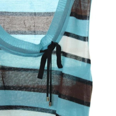 Pre-owned Gucci Blue Cashmere Top