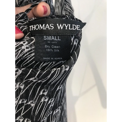 Pre-owned Thomas Wylde Silk Camisole In Black