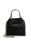 Stella Mccartney Falabella Mini Black Handbag With Handle And Chain Shoulder Strap In Eco Leather Woman In Black