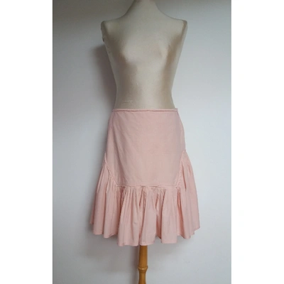 Pre-owned Hugo Boss Mid-length Skirt In Pink