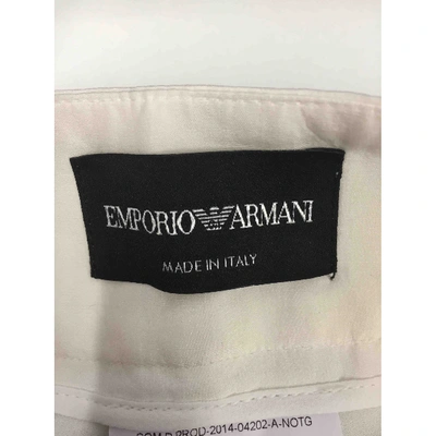 Pre-owned Emporio Armani White Polyester Shorts