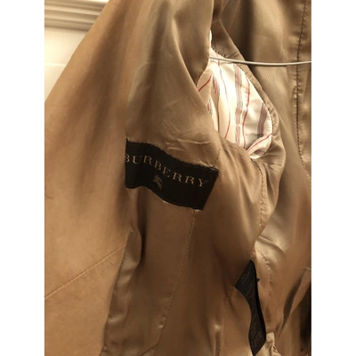 Pre-owned Burberry Camel Leather Jacket