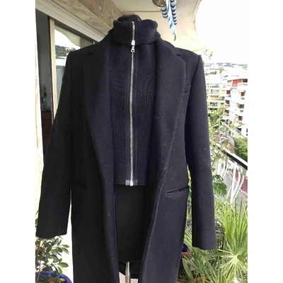 Pre-owned Sandro Black Wool Coat