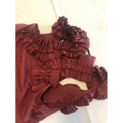 Pre-owned Aquilano Rimondi Burgundy Cotton Dress