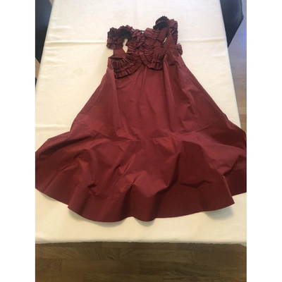 Pre-owned Aquilano Rimondi Burgundy Cotton Dress