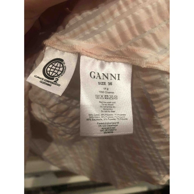 Pre-owned Ganni Pink Polyester Top